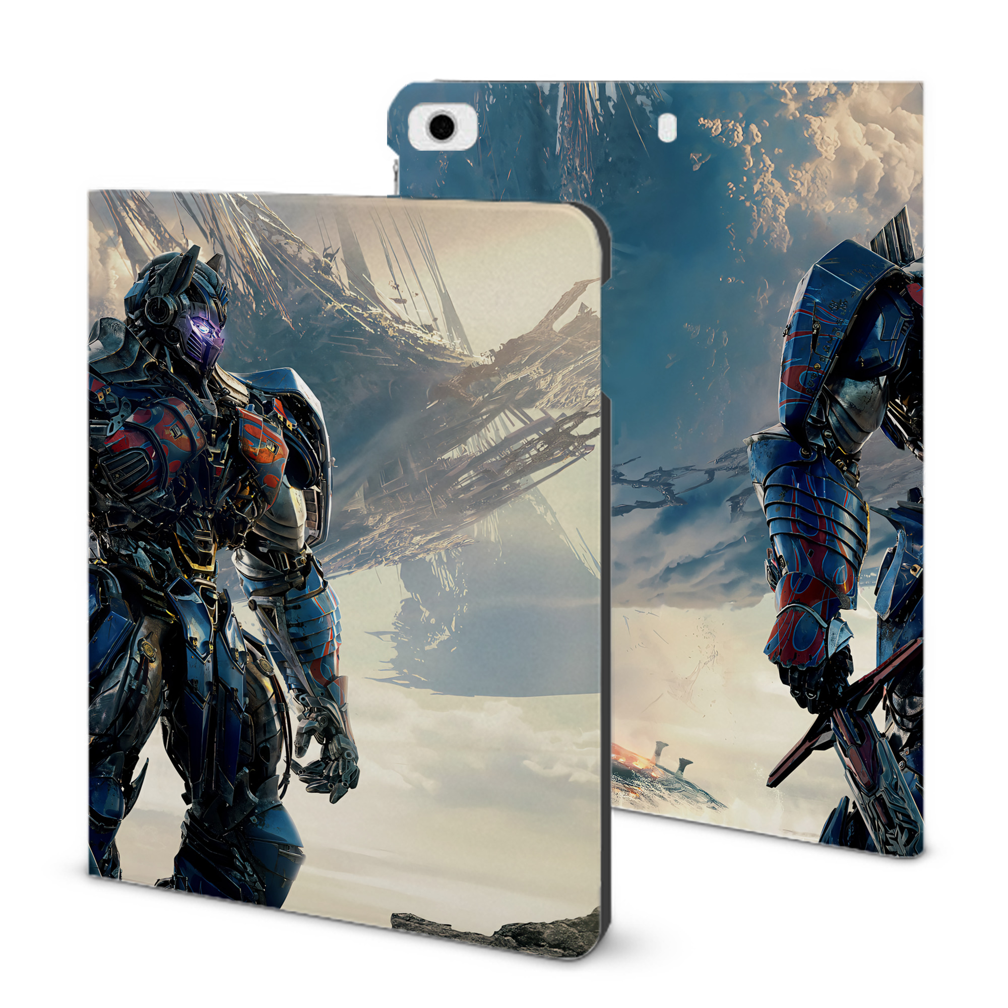 （画像用） Transformers トランスフォーマー IPad ケース ブック型 PUレザー TPU 耐衝撃 軽量 薄型 ペン収納なし 全面保護 IPad 各モデル対応